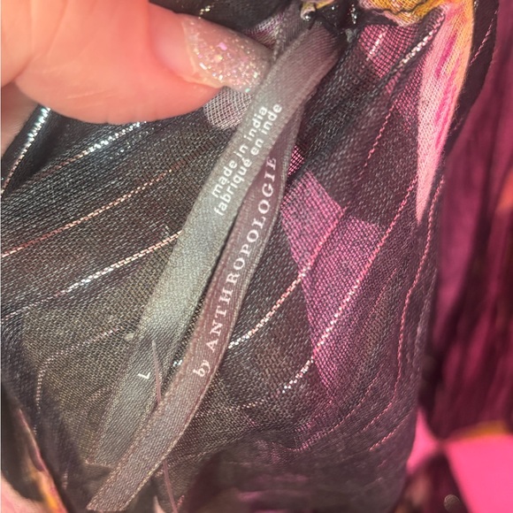 Anthropologie ladies black metallic bohemian cut out summer dress NWT! - Picture 10 of 10